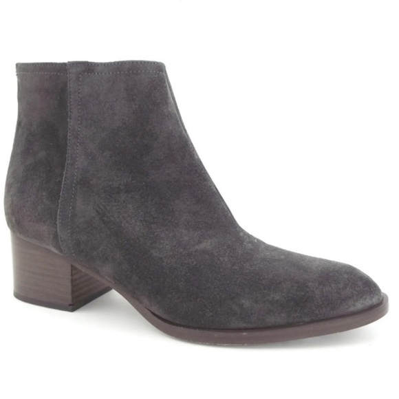 rag & bone WESLEY Suede Leather Gray Brown Ankle Boots Booties Stacked H… - Picture 9 of 14